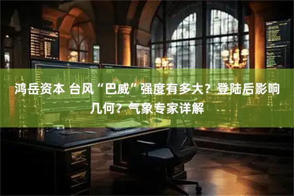 鸿岳资本 台风“巴威”强度有多大?登陆后影响几何?气象专家详解