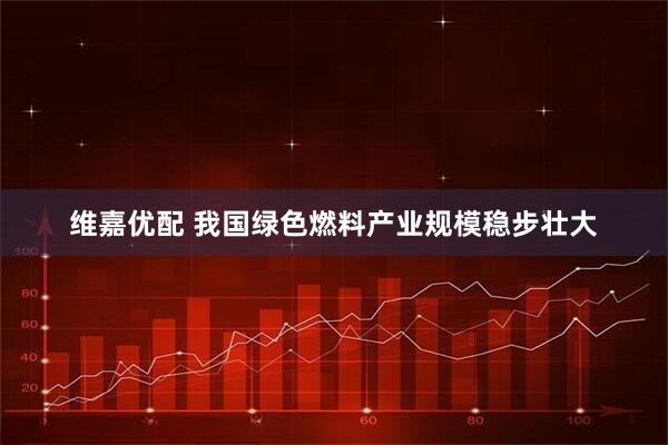 维嘉优配 我国绿色燃料产业规模稳步壮大